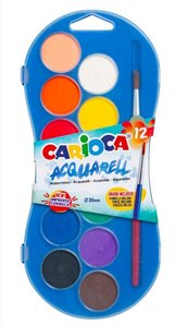 ACUARELAS CARIOCA 30mm ESTUCHE de 12