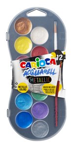 ACUARELAS CARIOCA METALLIC 30mm E/12