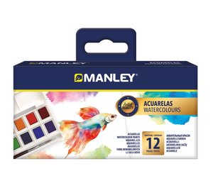 ACUARELAS MANLEY SET de 12