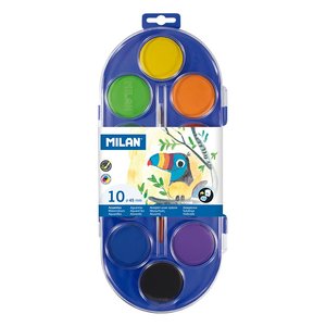 ACUARELAS MILAN de 10 CON PINCEL