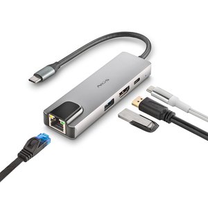 ADAPTADOR MULTIPUERTO USB-C DE ALUMINIO