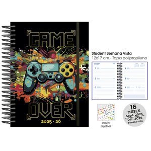 AG.SF. 16M STUDENT 120x170 S/V GAME OVER