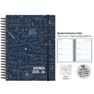 AG.SF. 16M STUDENT 120x170 S/V MATHS AZU