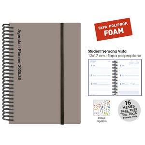 AG.SF. 16M STUDENT 120x170 S/V GRIS