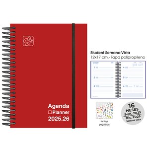 AG.SF. 16M STUDENT 120x170 S/V ROJO