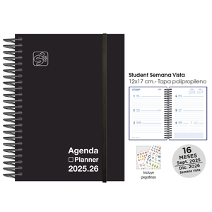 AG.SF.CAT. 16M STUDENT 120x170 S/V NEGRO
