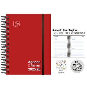 AG.ESC.SF. STUDENT 120x170 D/P ROJO