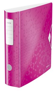 ARCHIVADOR LEITZ WOW A4 180º 80mm FUCSIA