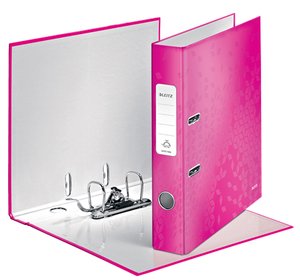 ARCHIVADOR LEITZ WOW A4 180º 50mm FUCSIA