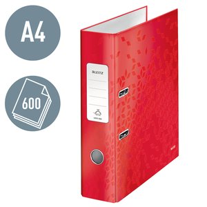 ARCHIVADOR LEITZ WOW A4 180º 80mm ROJO