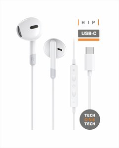 AURICULARES TECHONE BOTON USB-C BLANCO