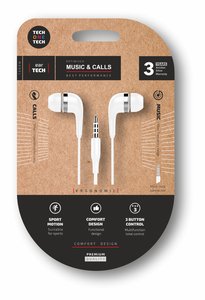 AURICULARES TECHONE BOTON JACK BLANCO