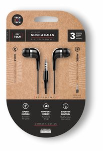 AURICULARES TECHONE BOTON JACK NEGRO