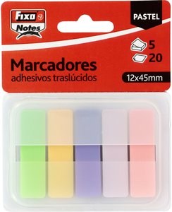 BANDERITAS ADHES. FIXO 12x45 PASTEL P/5