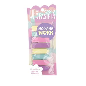BANDERITAS ADHESIVAS MOOVING PASTEL B/8