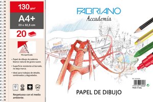 BLOC DIBUJO FABRIANO C/ESP. A4+ 130g