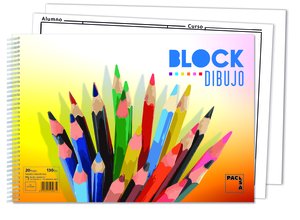 BLOC DIBUJO PACSA COLOURS C/REC. 23x33cm