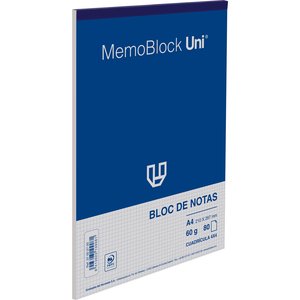 BLOC DE NOTAS UNI MEMOBLOC A4 80h CD.4