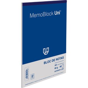 BLOC DE NOTAS UNI MEMOBLOC A4 80h LISO