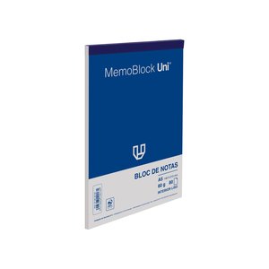 BLOC DE NOTAS UNI MEMOBLOC A5 80h LISO