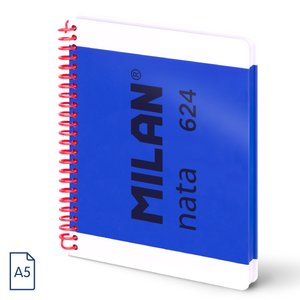 BLOC MILAN NATA 624 A5 80h HRZ. AZUL