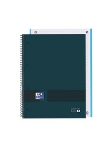 BLOC OXF. EU.BOOK 1 A4 80h CD.5 PETROL