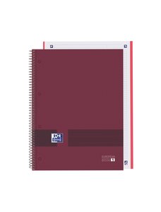 BLOC OXF. EU.BOOK 1 A4 80h CD.5 BURDEOS