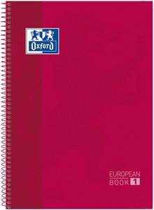 BLOC OXF. EU.BOOK 1 A4 80h HZ. ROJO