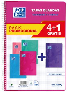 BLOC OXF.SCH.BLANDA Fº 80h CD.4 PK 4+1