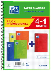 BLOC OXF.SCH.BLANDA Fº 80h CD.4 PK 4+1