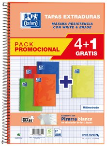 BLOC OXF.SCH.EXTRA Fº 80h MM PACK 4+1