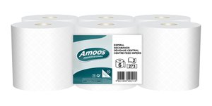 BOBINA DE PAPEL MECHA AMOOS 2 CAPAS 90M