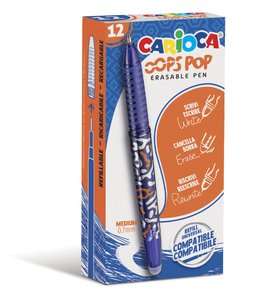 BOLIGRAFO CARIOCA OOPS POP BORR.AZ C/12