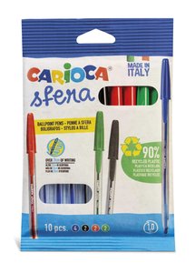 BOLIGRAFO CARIOCA SFERA BOLSA 10 SURT.
