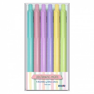BOLIGRAFO DOHE PASTEL SURT. ESTUCHE de 6
