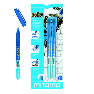 BOLIGRAFO MITAMA GOODY BORRABLE AZUL B/2