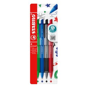 BOLIGRAFO STABILO POINTBALL CAJA 4
