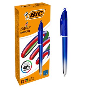 BOLIGRAFO 4 COL.BIC SMOOTH GRAD. AZUL