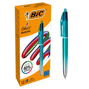 BOLIGRAFO 4 COL.BIC SMOOTH GRAD. CELESTE