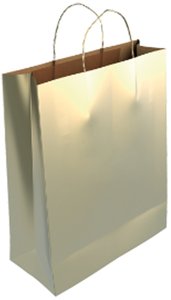 BOLSA PAPEL KRAFT LISO 40x46 ORO P/25