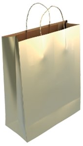 BOLSA PAPEL KRAFT LISO 40x46 ORO C/200