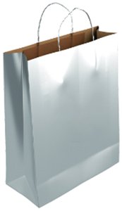 BOLSA PAPEL KRAFT LISO 40x46 PLATA P/25