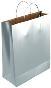 BOLSA PAPEL KRAFT LISO 40x46 PLATA C/200