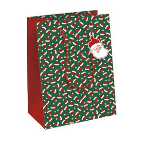 BOLSA PAPEL KRAFT  25x22 PAPA NOEL P/6