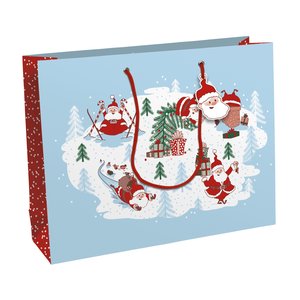 BOLSA PAPEL KRAFT  37x27 PAPA NOEL P/6