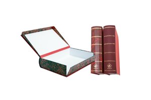 CAJA FORMA DE LIBRO Fº MARRON