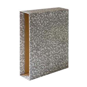 CAJA ARCHIV. OLEF Fº 82mm JASPEADO GRIS