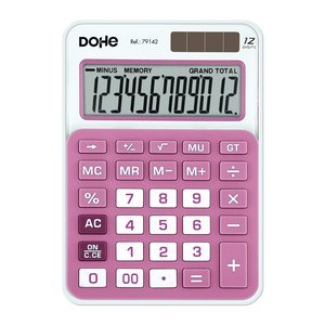CALCULADORA MESA DOHE 12 DIG. ROSA