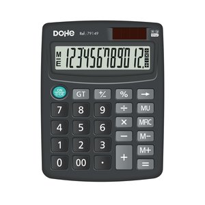 CALCULADORA MESA DOHE 12 DIG. NEGRO