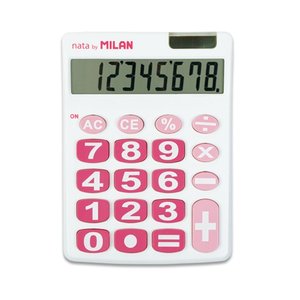 CALCULADORA MESA MILAN 8 BL/RS TEC.GRAND